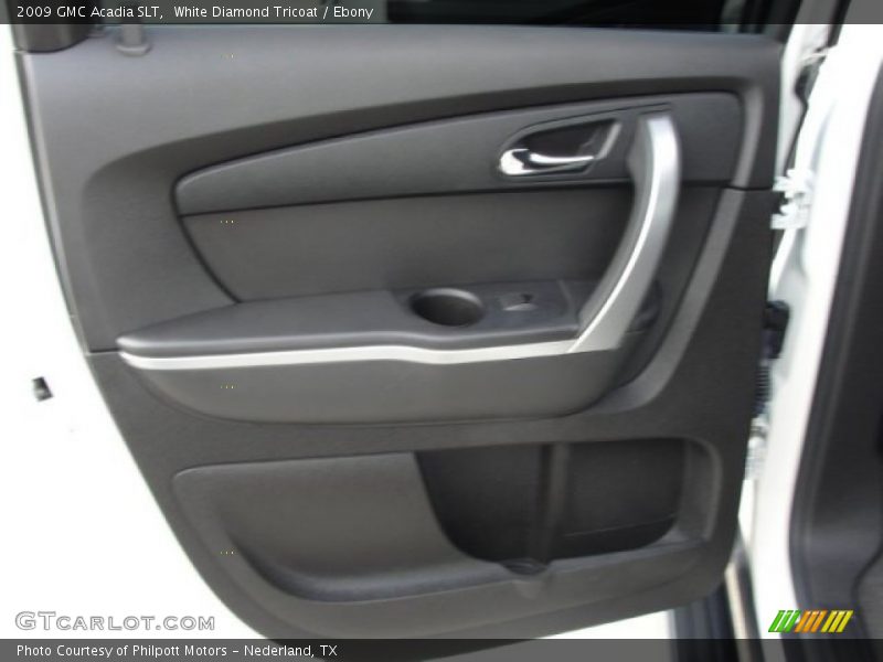 White Diamond Tricoat / Ebony 2009 GMC Acadia SLT