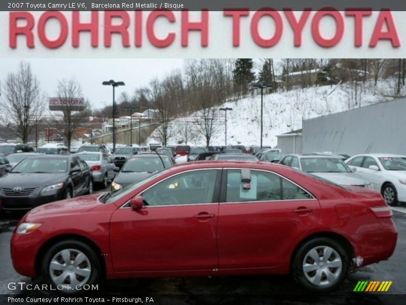 Barcelona Red Metallic / Bisque 2007 Toyota Camry LE V6