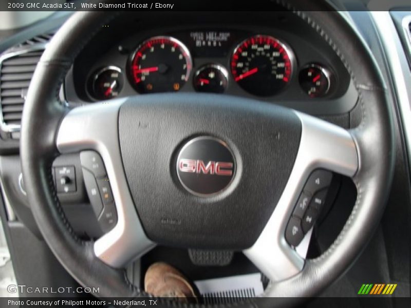 White Diamond Tricoat / Ebony 2009 GMC Acadia SLT
