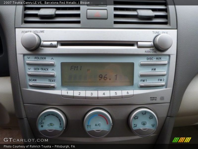 Barcelona Red Metallic / Bisque 2007 Toyota Camry LE V6