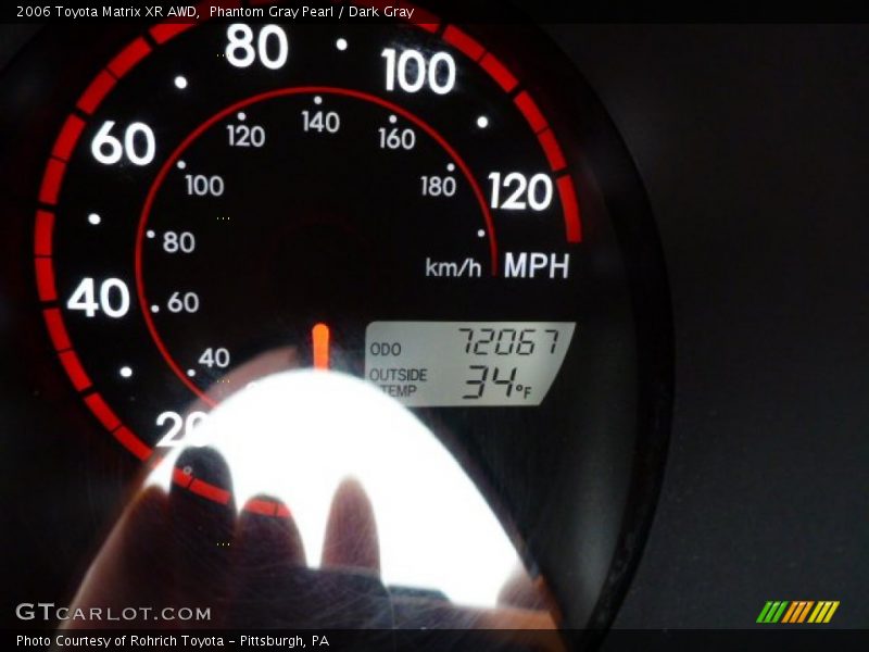 Phantom Gray Pearl / Dark Gray 2006 Toyota Matrix XR AWD