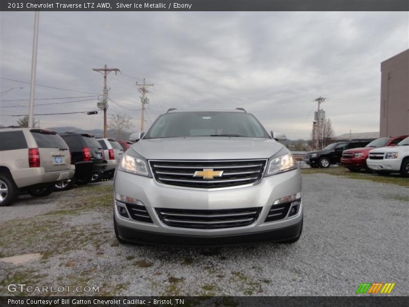 Silver Ice Metallic / Ebony 2013 Chevrolet Traverse LTZ AWD