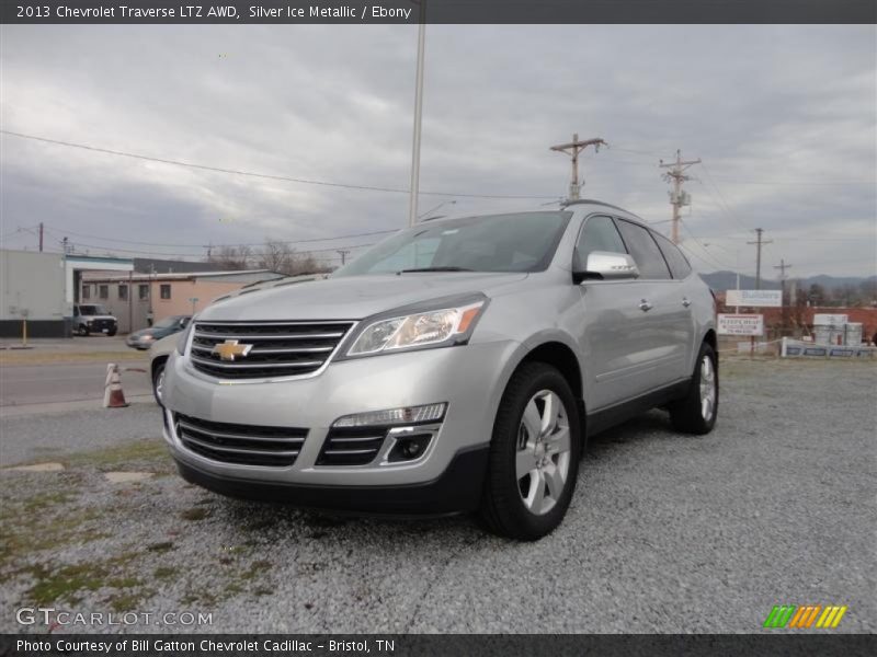 Silver Ice Metallic / Ebony 2013 Chevrolet Traverse LTZ AWD