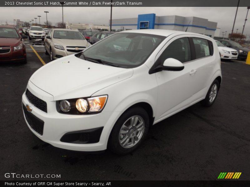 Summit White / Dark Pewter/Dark Titanium 2013 Chevrolet Sonic LT Hatch