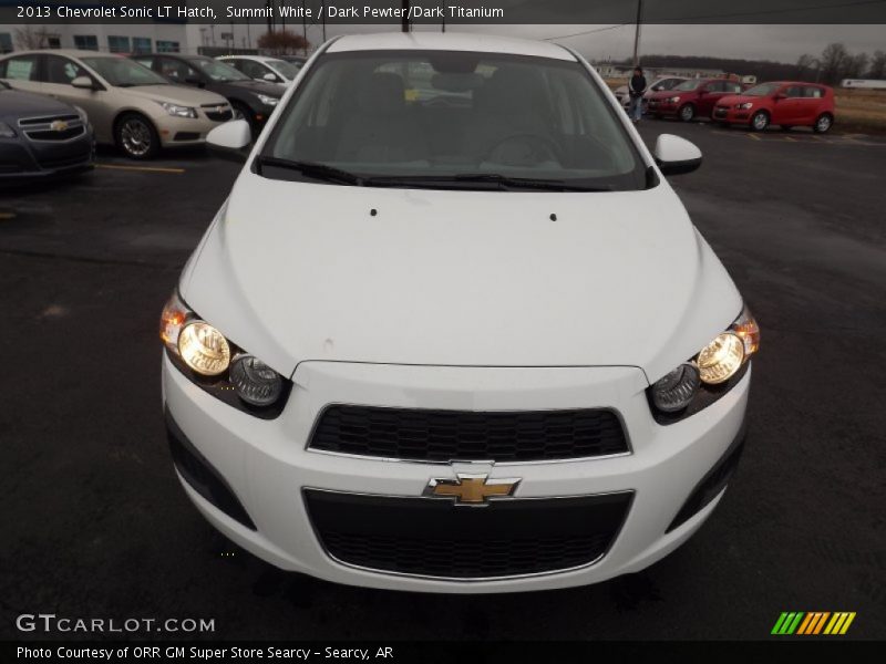 Summit White / Dark Pewter/Dark Titanium 2013 Chevrolet Sonic LT Hatch