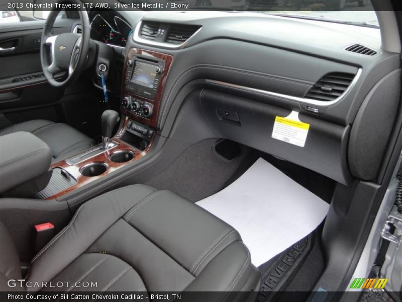 Silver Ice Metallic / Ebony 2013 Chevrolet Traverse LTZ AWD