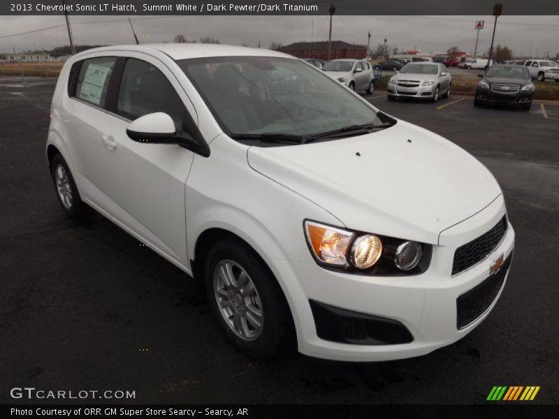 Summit White / Dark Pewter/Dark Titanium 2013 Chevrolet Sonic LT Hatch