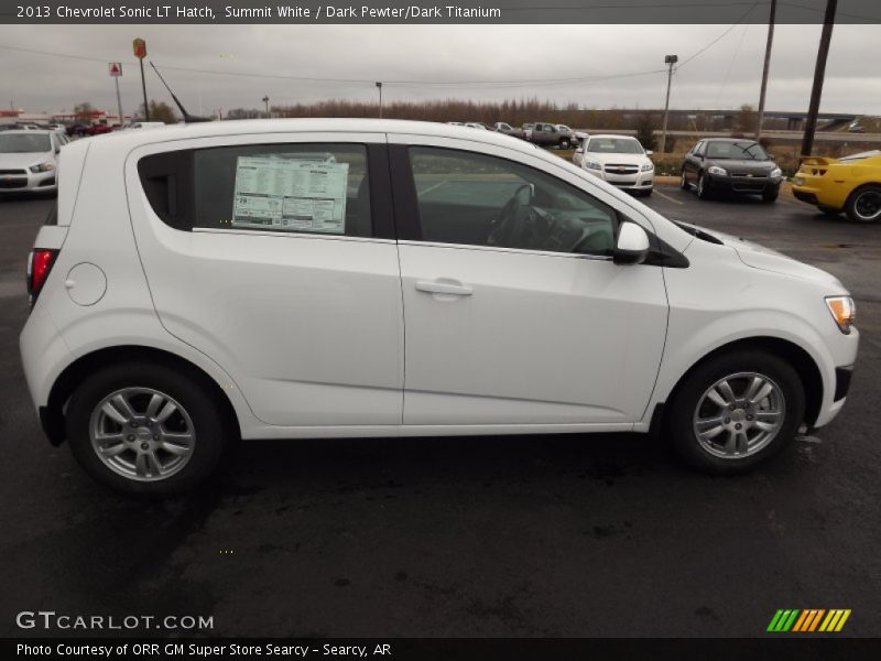 Summit White / Dark Pewter/Dark Titanium 2013 Chevrolet Sonic LT Hatch