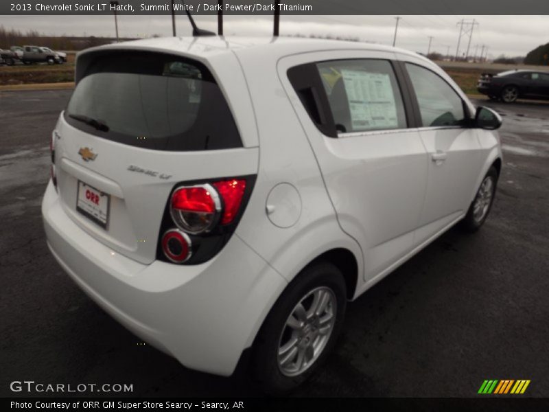 Summit White / Dark Pewter/Dark Titanium 2013 Chevrolet Sonic LT Hatch