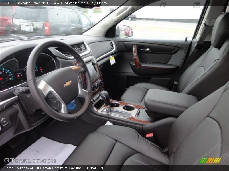 Silver Ice Metallic / Ebony 2013 Chevrolet Traverse LTZ AWD