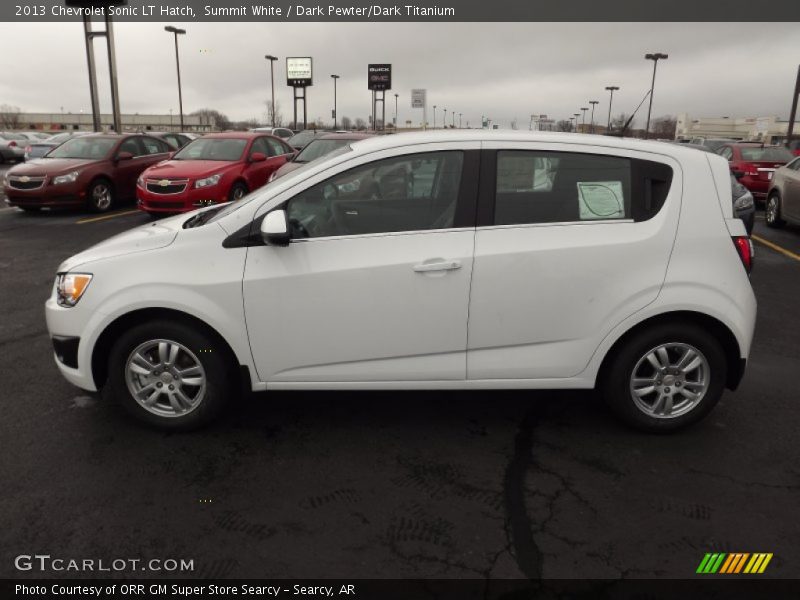 Summit White / Dark Pewter/Dark Titanium 2013 Chevrolet Sonic LT Hatch