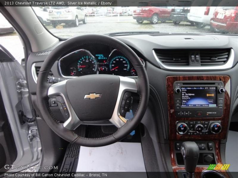 Silver Ice Metallic / Ebony 2013 Chevrolet Traverse LTZ AWD