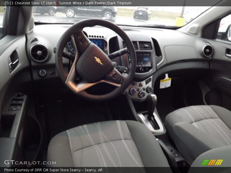 Summit White / Dark Pewter/Dark Titanium 2013 Chevrolet Sonic LT Hatch