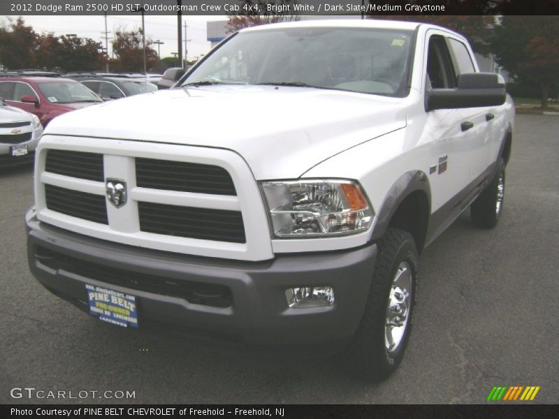 Bright White / Dark Slate/Medium Graystone 2012 Dodge Ram 2500 HD SLT Outdoorsman Crew Cab 4x4