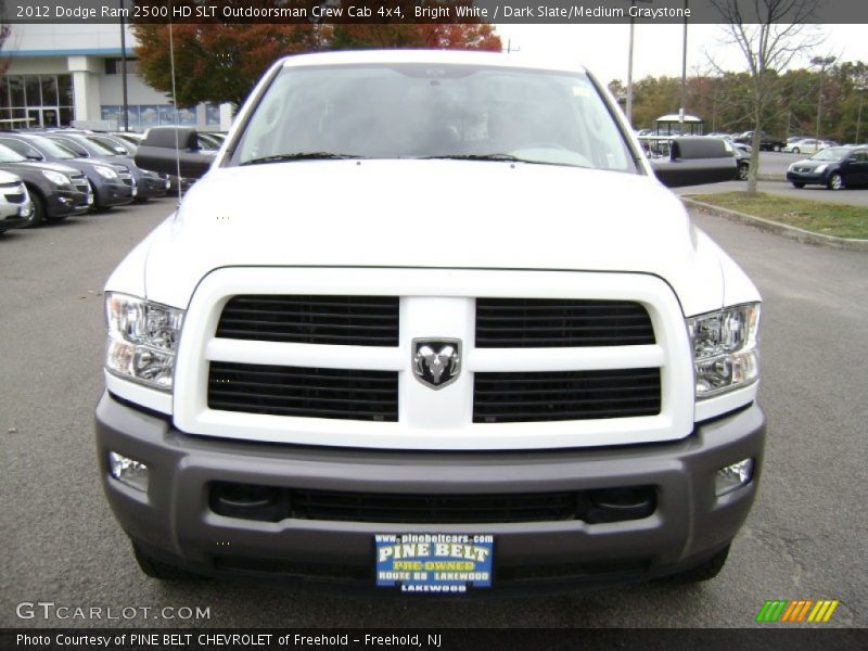 Bright White / Dark Slate/Medium Graystone 2012 Dodge Ram 2500 HD SLT Outdoorsman Crew Cab 4x4