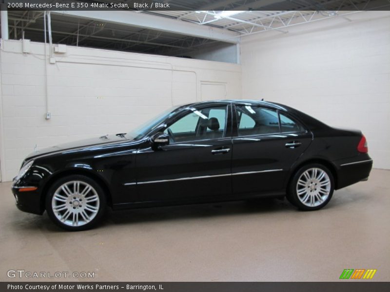 Black / Black 2008 Mercedes-Benz E 350 4Matic Sedan