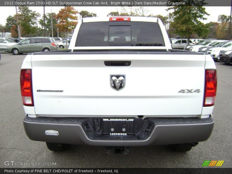 Bright White / Dark Slate/Medium Graystone 2012 Dodge Ram 2500 HD SLT Outdoorsman Crew Cab 4x4