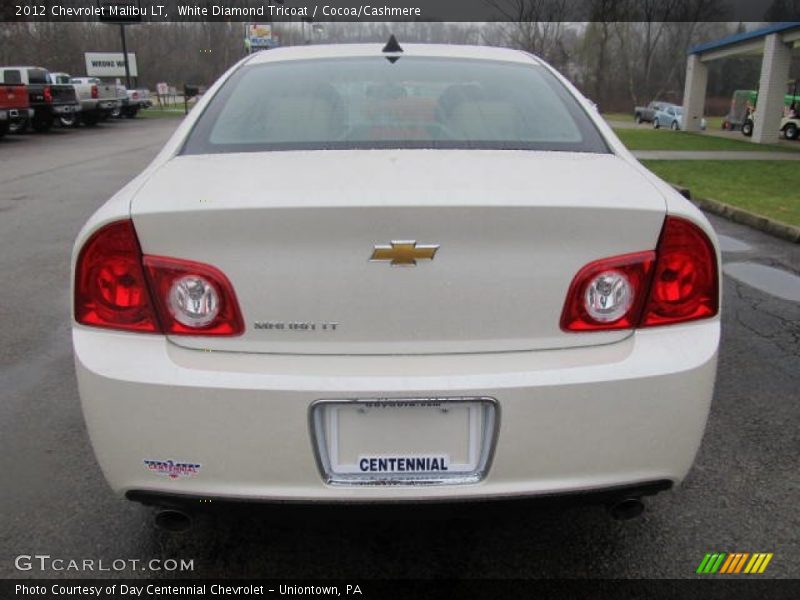 White Diamond Tricoat / Cocoa/Cashmere 2012 Chevrolet Malibu LT