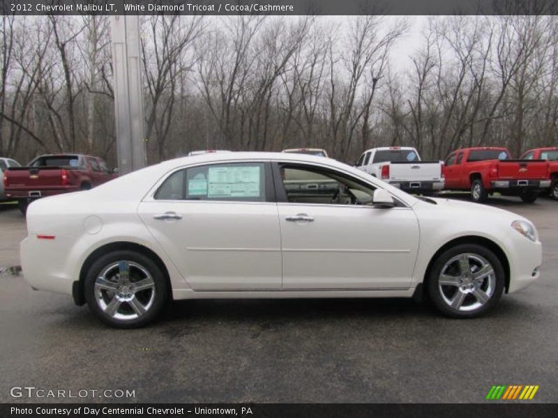 White Diamond Tricoat / Cocoa/Cashmere 2012 Chevrolet Malibu LT