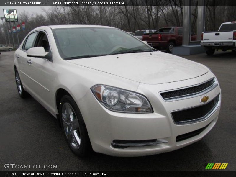 White Diamond Tricoat / Cocoa/Cashmere 2012 Chevrolet Malibu LT
