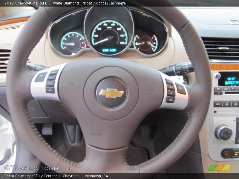 White Diamond Tricoat / Cocoa/Cashmere 2012 Chevrolet Malibu LT