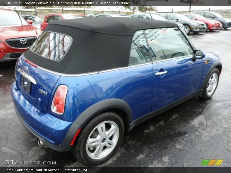 Lightning Blue Metallic / Carbon Black/Black 2007 Mini Cooper Convertible