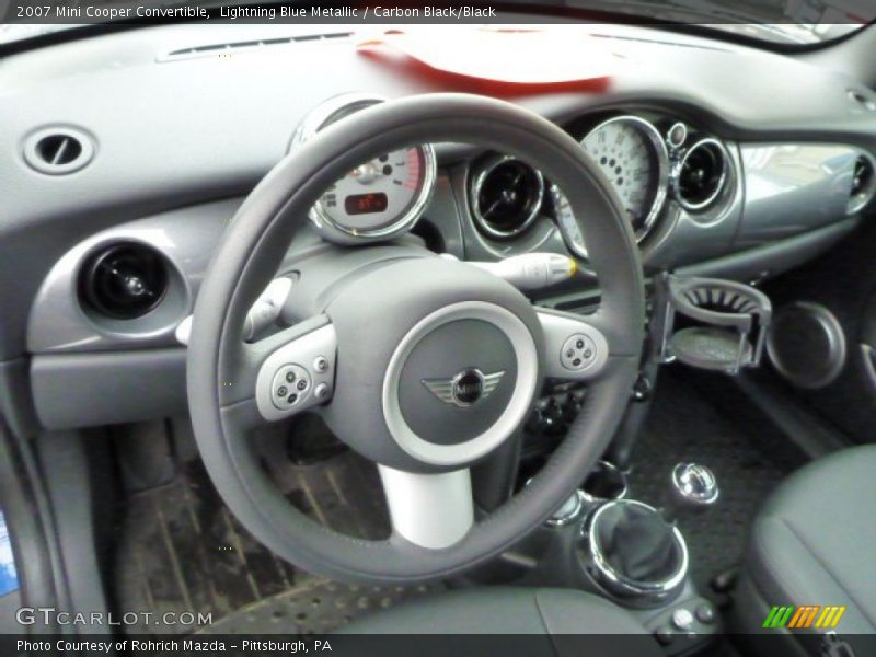 Lightning Blue Metallic / Carbon Black/Black 2007 Mini Cooper Convertible