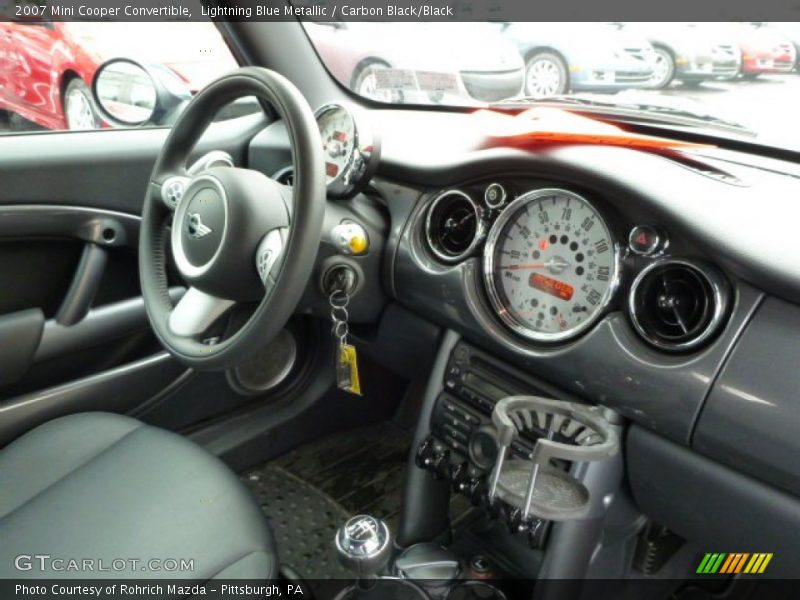 Lightning Blue Metallic / Carbon Black/Black 2007 Mini Cooper Convertible