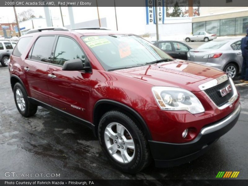 Red Jewel / Ebony 2008 GMC Acadia SLE AWD