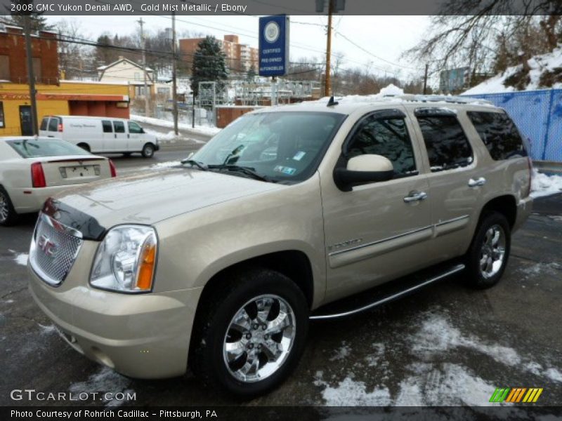 Gold Mist Metallic / Ebony 2008 GMC Yukon Denali AWD