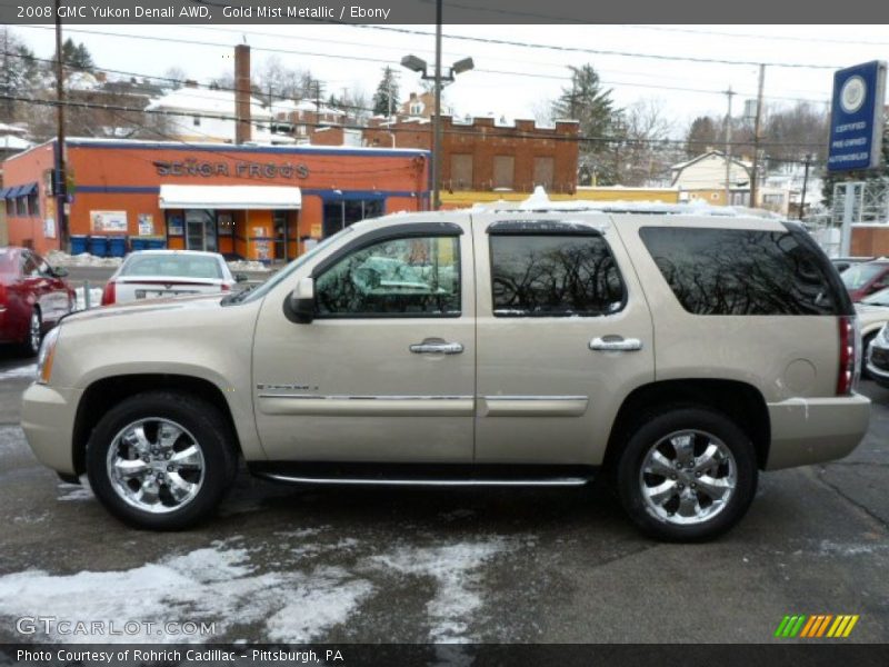 Gold Mist Metallic / Ebony 2008 GMC Yukon Denali AWD