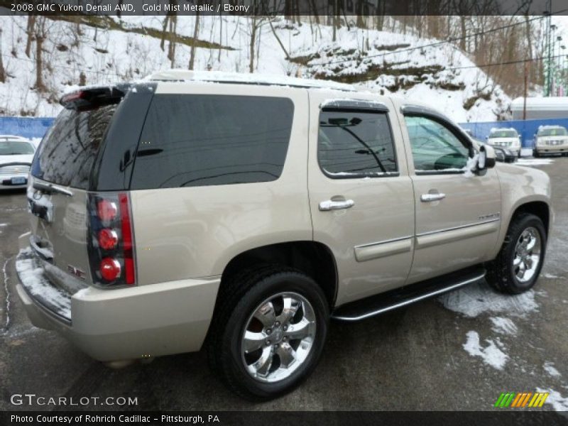 Gold Mist Metallic / Ebony 2008 GMC Yukon Denali AWD