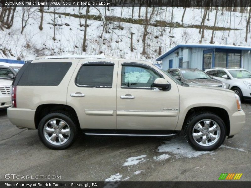 Gold Mist Metallic / Ebony 2008 GMC Yukon Denali AWD
