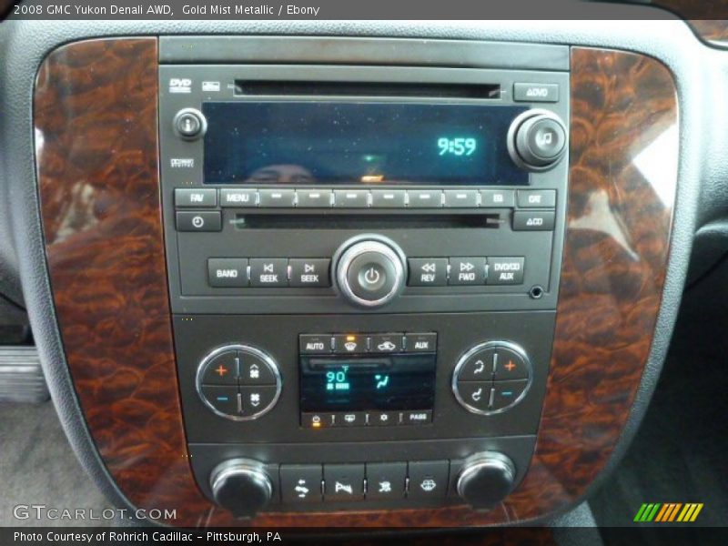 Gold Mist Metallic / Ebony 2008 GMC Yukon Denali AWD