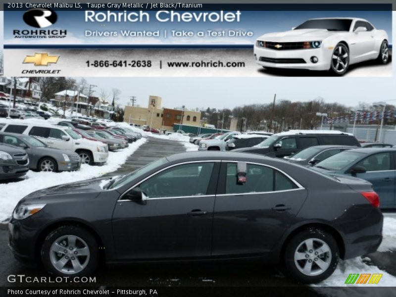 Taupe Gray Metallic / Jet Black/Titanium 2013 Chevrolet Malibu LS