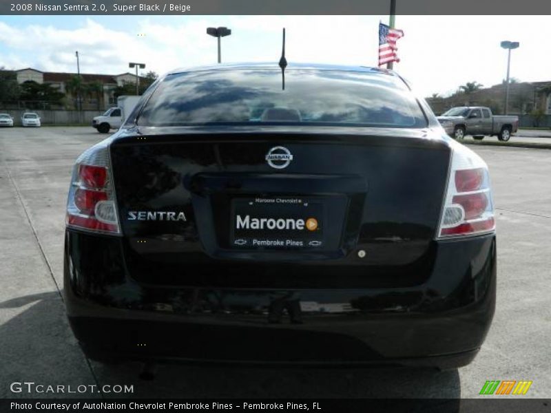 Super Black / Beige 2008 Nissan Sentra 2.0
