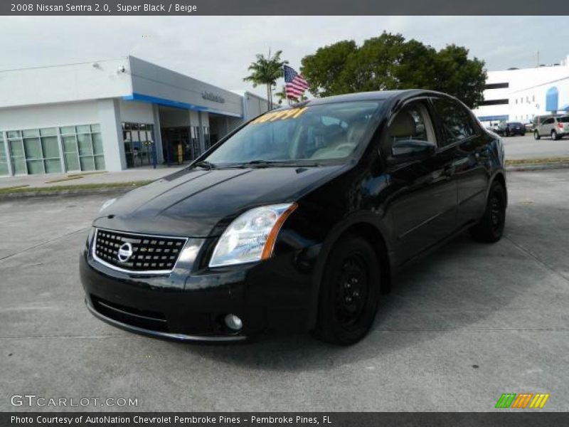 Super Black / Beige 2008 Nissan Sentra 2.0