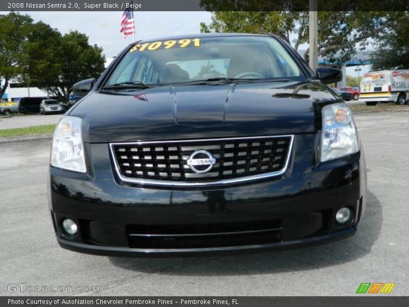 Super Black / Beige 2008 Nissan Sentra 2.0