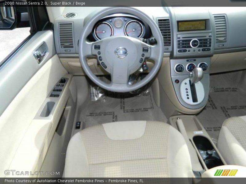 Super Black / Beige 2008 Nissan Sentra 2.0