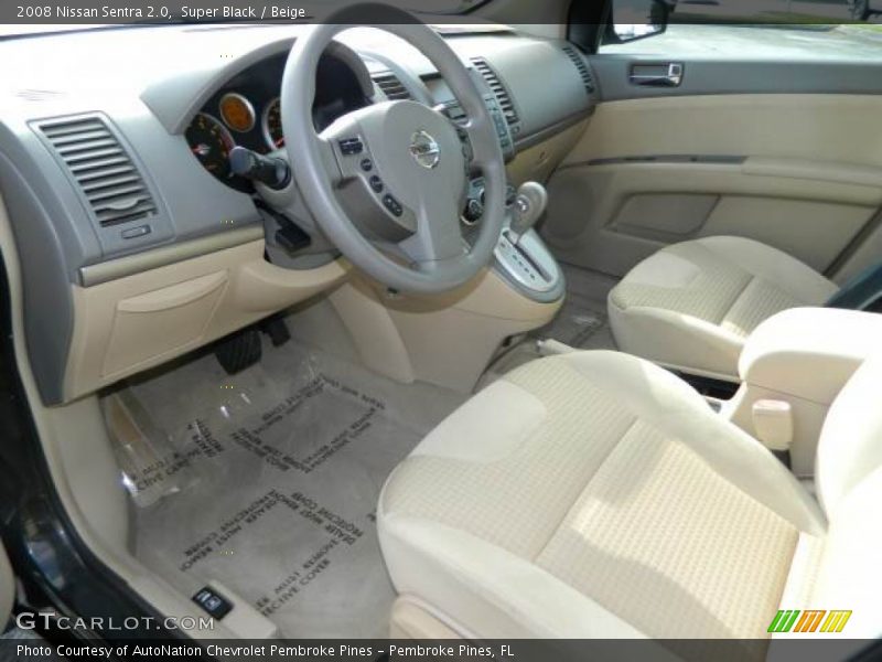 Super Black / Beige 2008 Nissan Sentra 2.0