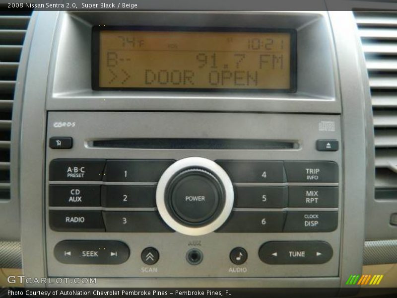 Super Black / Beige 2008 Nissan Sentra 2.0