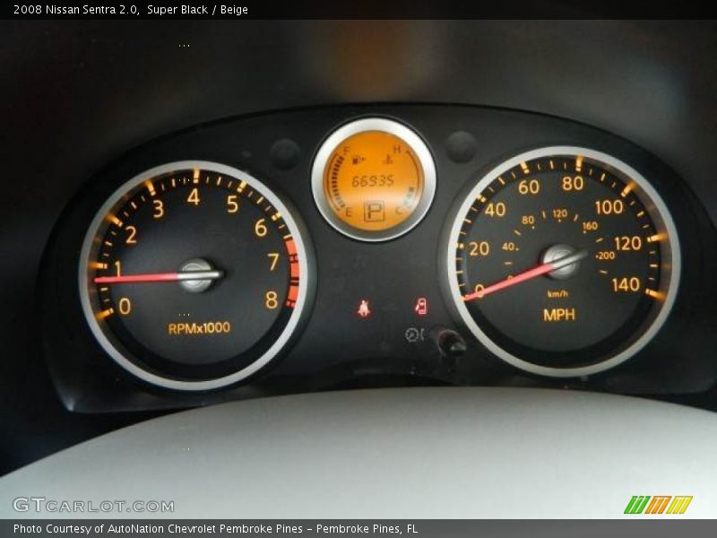 Super Black / Beige 2008 Nissan Sentra 2.0