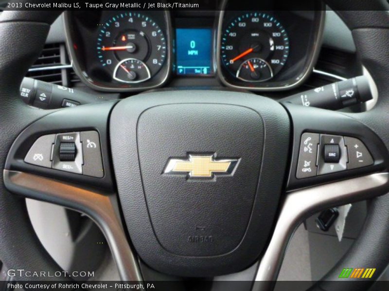 Taupe Gray Metallic / Jet Black/Titanium 2013 Chevrolet Malibu LS