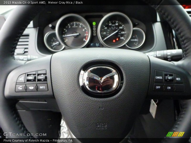 Meteor Gray Mica / Black 2013 Mazda CX-9 Sport AWD
