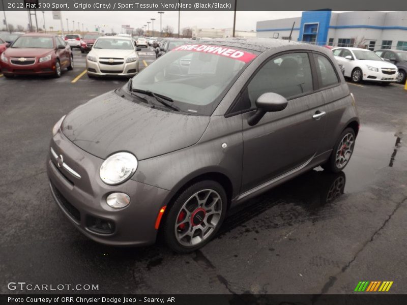 Grigio (Grey) / Sport Tessuto Nero/Nero (Black/Black) 2012 Fiat 500 Sport