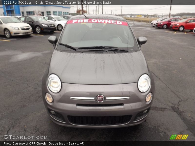 Grigio (Grey) / Sport Tessuto Nero/Nero (Black/Black) 2012 Fiat 500 Sport