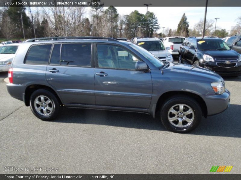 Bluestone Metallic / Ivory 2005 Toyota Highlander V6