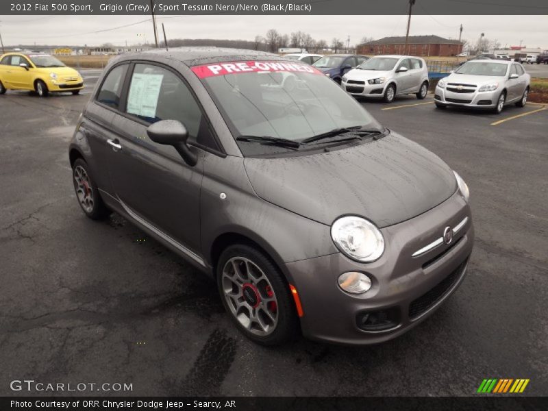 Grigio (Grey) / Sport Tessuto Nero/Nero (Black/Black) 2012 Fiat 500 Sport