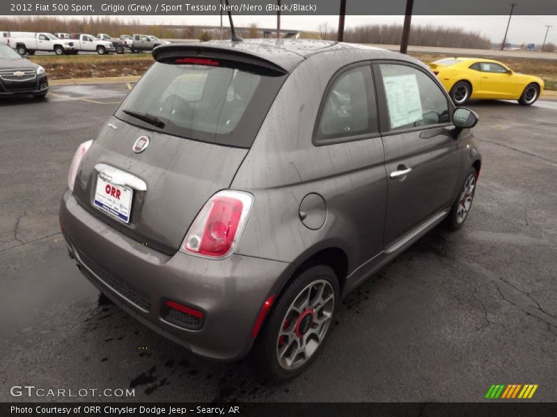 Grigio (Grey) / Sport Tessuto Nero/Nero (Black/Black) 2012 Fiat 500 Sport