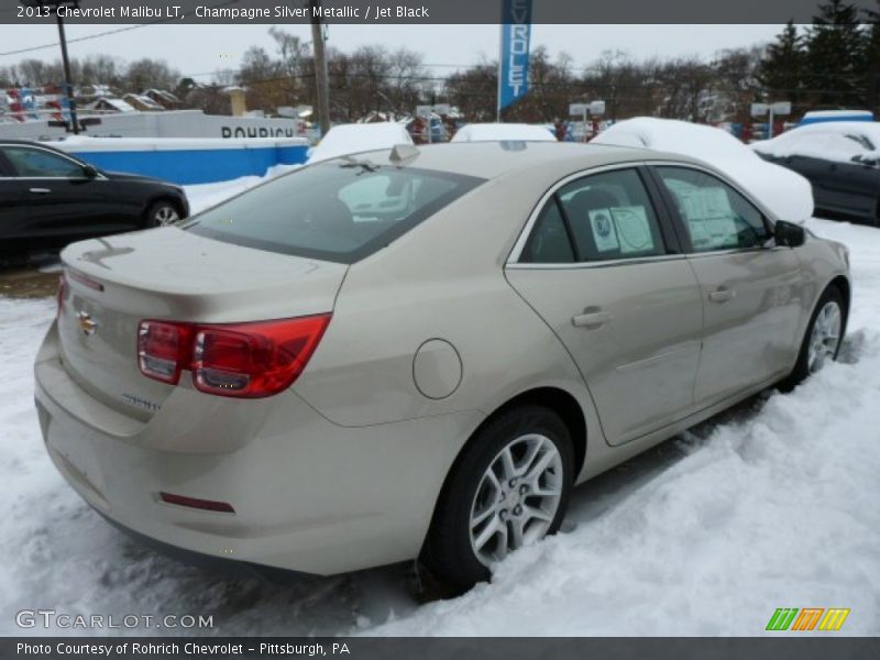 Champagne Silver Metallic / Jet Black 2013 Chevrolet Malibu LT